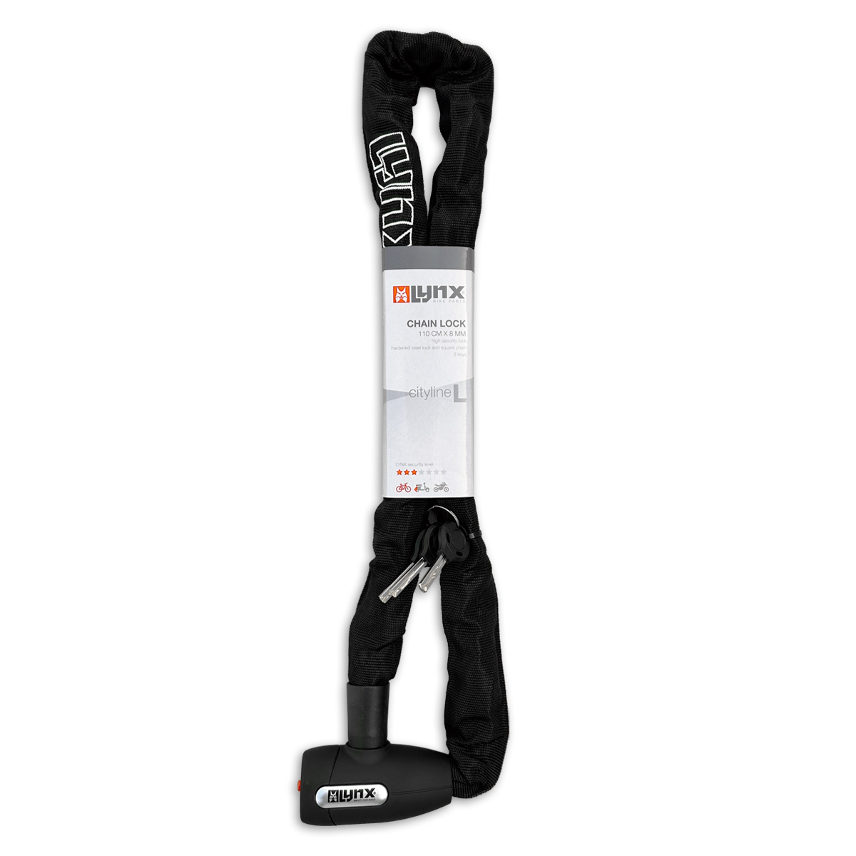 410330.110 LYNX Kettenschloss Cityline L 110 110 cm x 8 mm