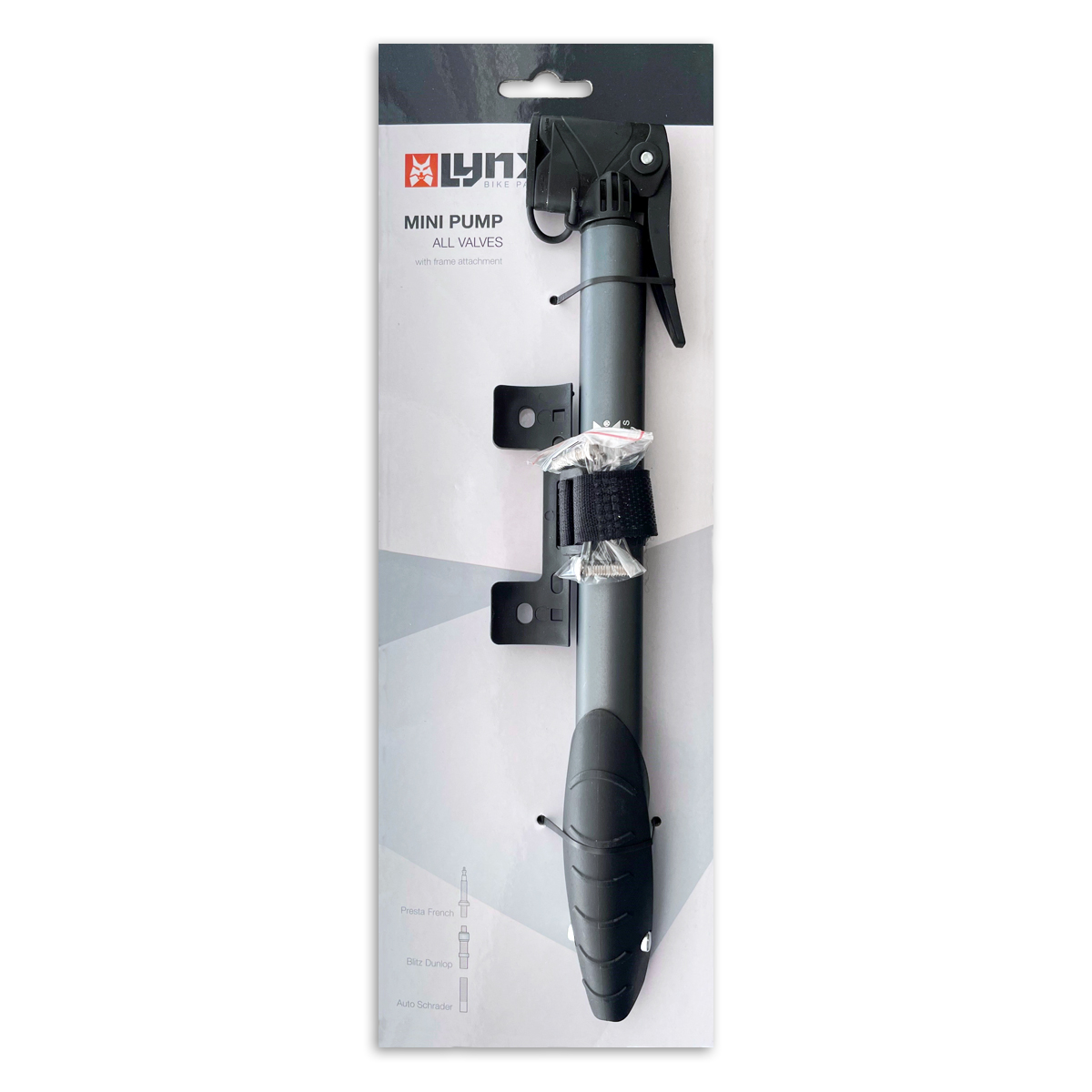 440220 LYNX Mini fietspomp Hurricane Lite 28 x 6.5 cm