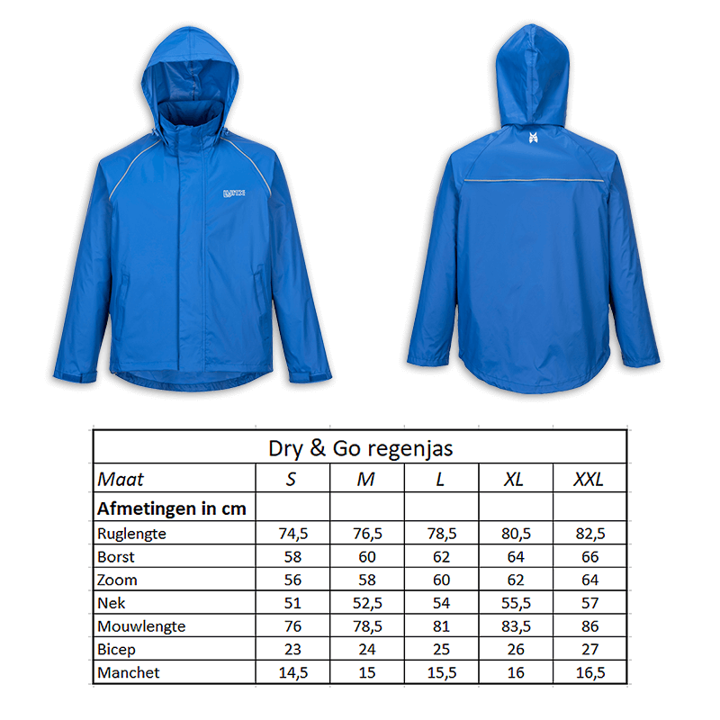 610915.40.XL LYNX Regenjacke Dry & Go Größe XL 80.5 x 64 x 62