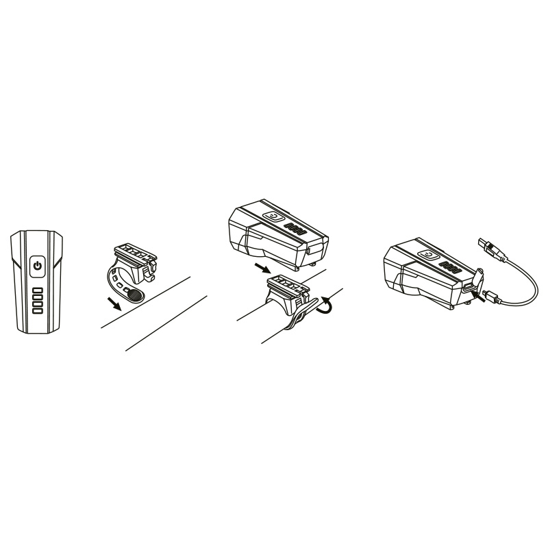 429745.F LYNX Koplamp USB High Power Max 70 Lux