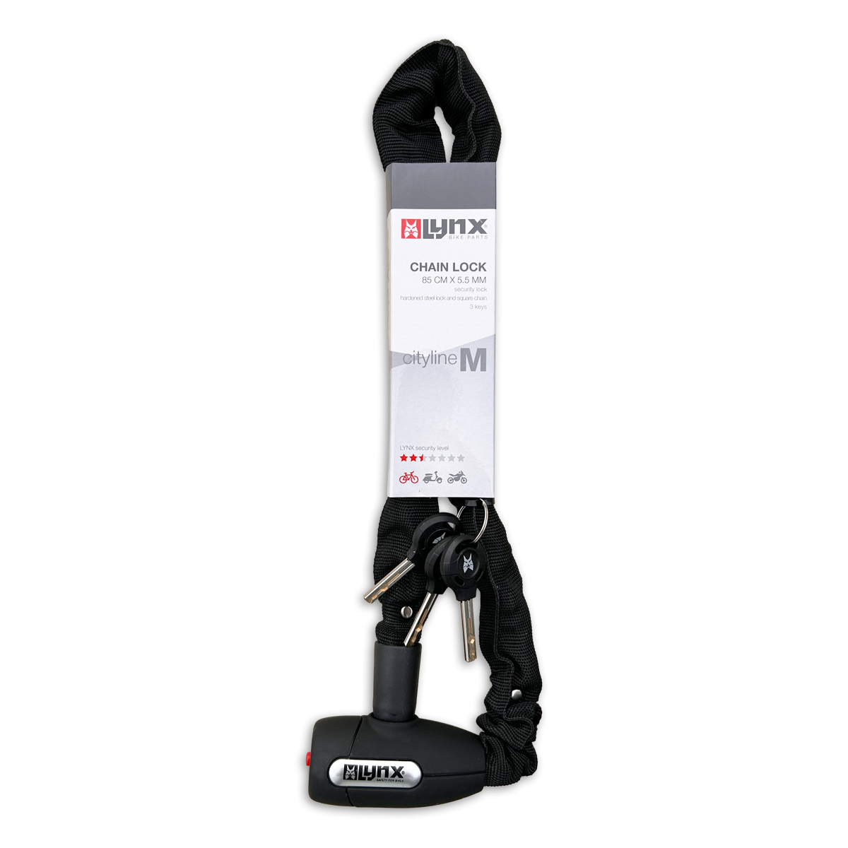 410122.BLA LYNX Kettenschloss Cityline M 85 85 cm x 5.5 mm