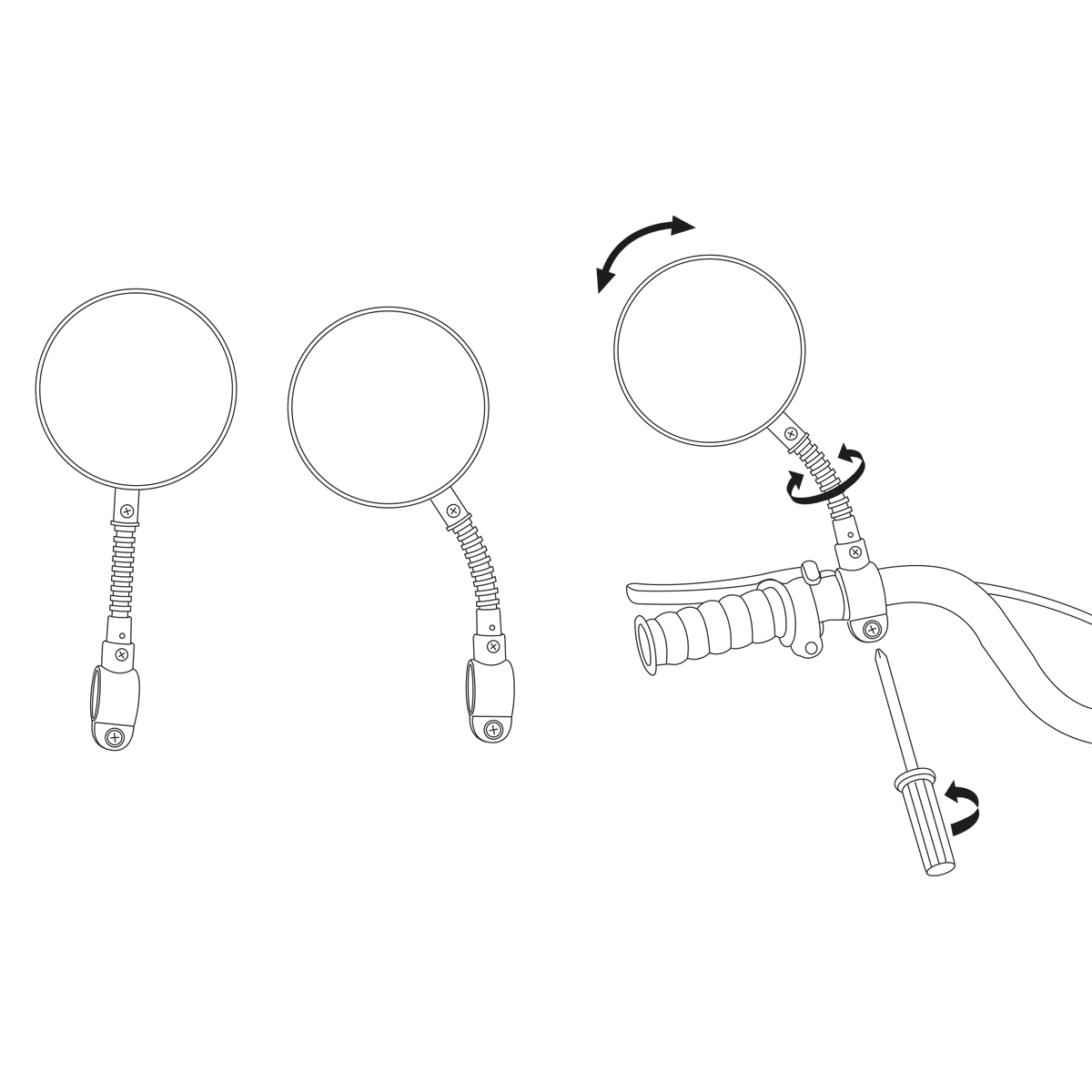 421100 LYNX Fietsspiegel <-> 80 mm